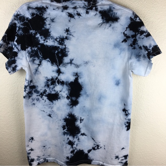 AC DC Back in Black Tie Dye Tee Shirt 100% Cotton Size Small - Picture 3 of 7